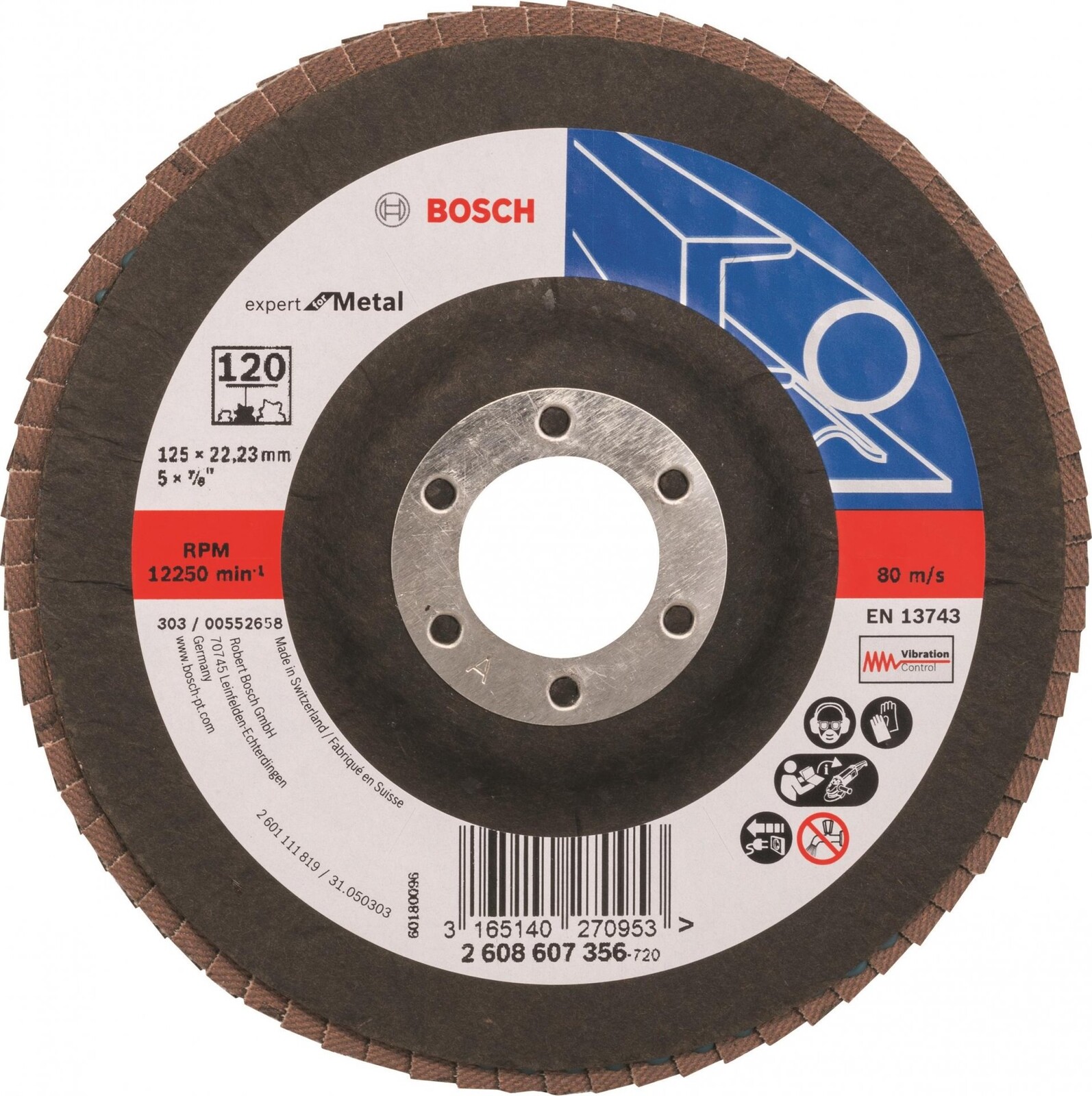 BOSCH Lamelový brúsny kotúč X551, Expert for Metal 2.608.607.356