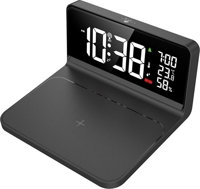 Solight hodiny s Qi bezdrátovým nabíjením