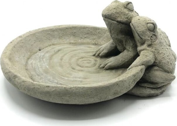 ORIENTAL Záhradná betónová dekorácia Napájadlo pre vtáky – žabiaky