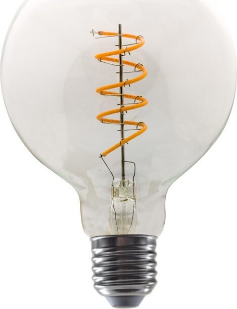 Diolamp LED Spiral Filament žárovka Globe čirá G95 4W, 230V, E27, 1800K, 300Lm, 360°, Dim