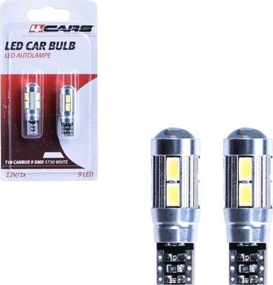 4Cars LED žárovky HQ T10 CANBUS 9SMD 5730 white 2ks