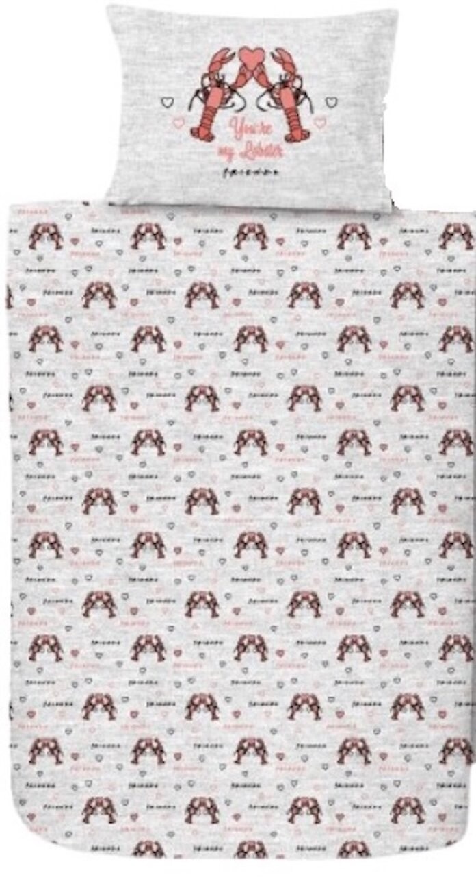 TEXTILOMANIE Bavlnené obliečky FRIENDS MY LOBSTER sivé 60 × 70 cm/140 × 200 cm