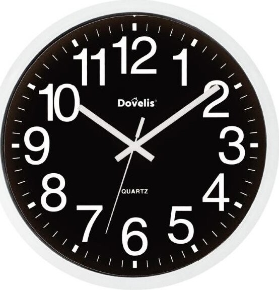 Garsaco Classic Nástenné hodiny s veľkými číslicami 25 cm, čierne