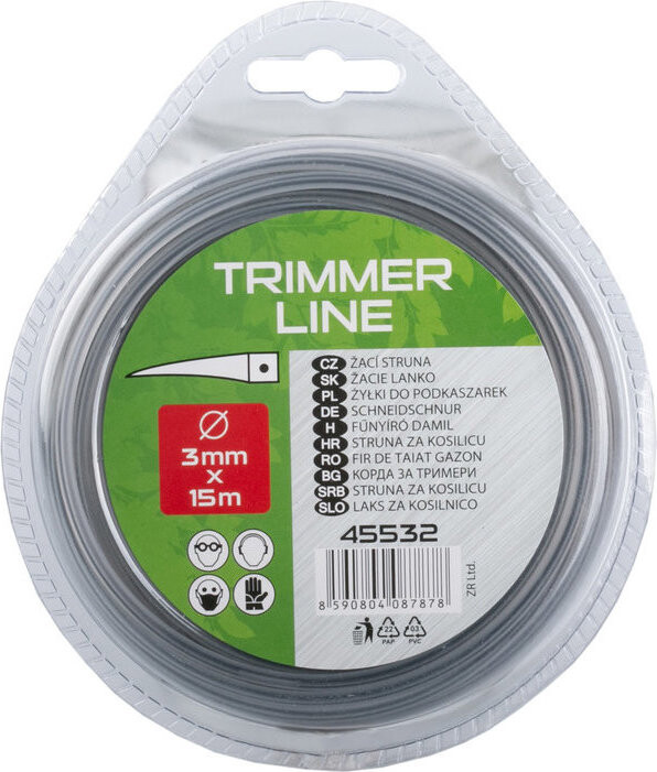 ROSA Struna žacia štvorec 3 mm × 15 m nylonový stred