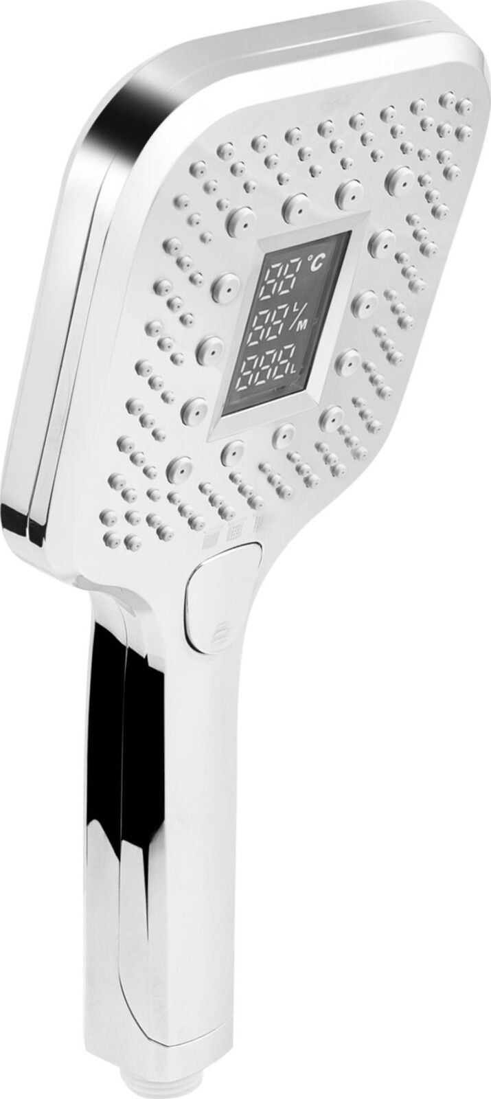 CORNAT Smartly Sprchová hlavica, LED ukazovateľ teploty a spotreby vody, chróm