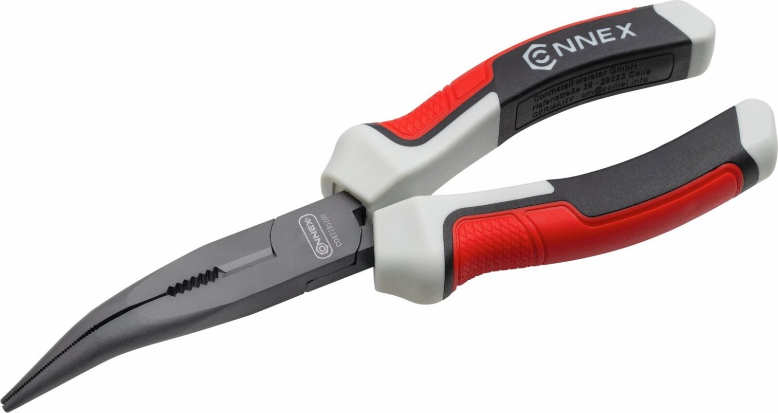CONNEX Rádiové a telefónne kliešte 200 mm, zahnuté, 3K rukoväti