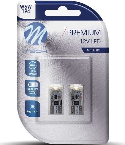 M-Tech PREMIUM CANBUS W5W W2.1x9.5d 4LED bílé 2ks