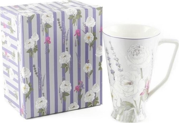 Home Elements Porcelánový hrnček 500 ml, Levanduľa