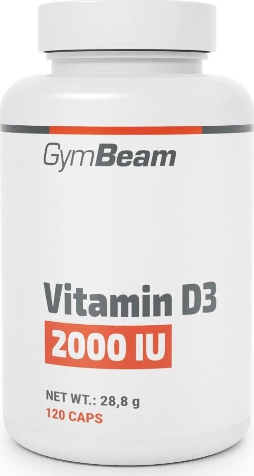 GymBeam – Vitamín D3 2000 IU, 120 kapsúl