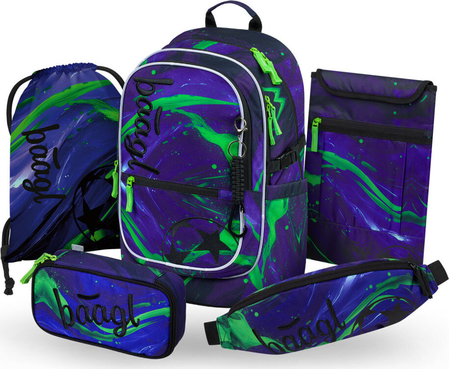 BAAGL SET 5 Core Football champion: batoh, penál, sáček, ledvinka, obal na notebook GRS