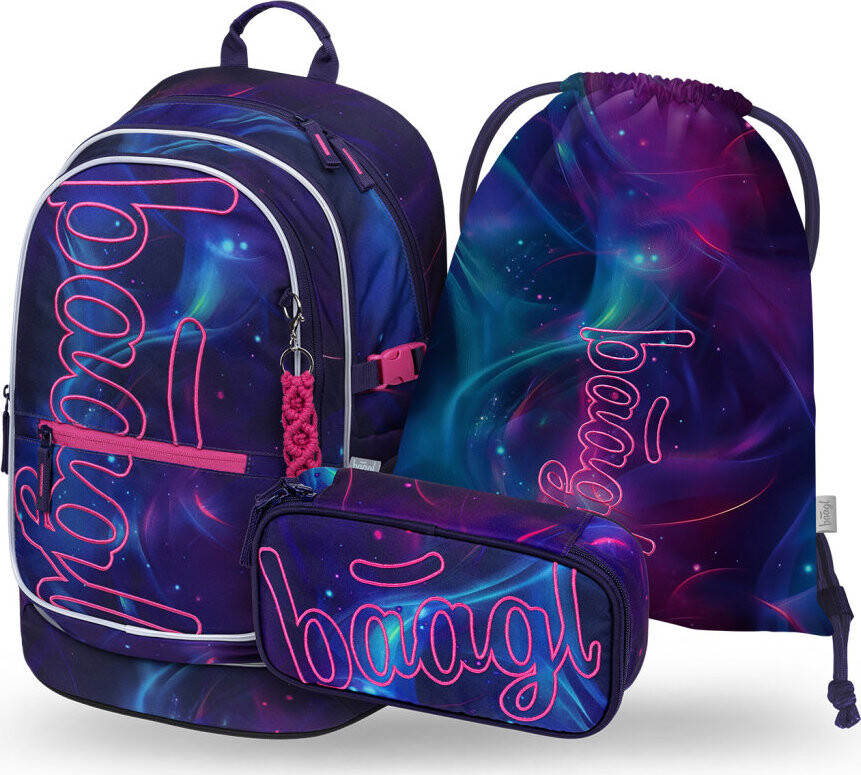 BAAGL SET 3 Core Nova: batoh, penál, sáček GRS