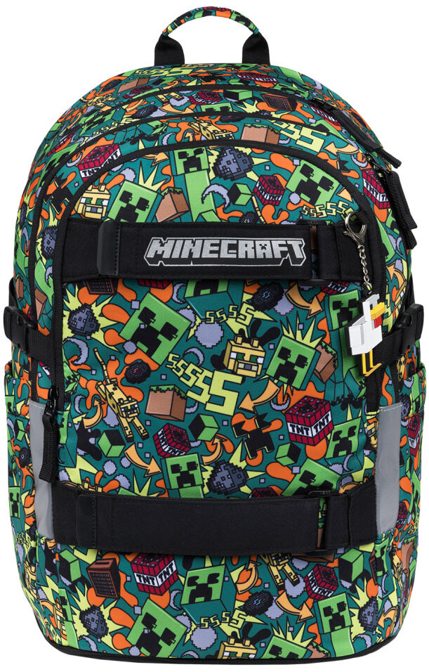 BAAGL Školní batoh Skate Minecraft Chaos