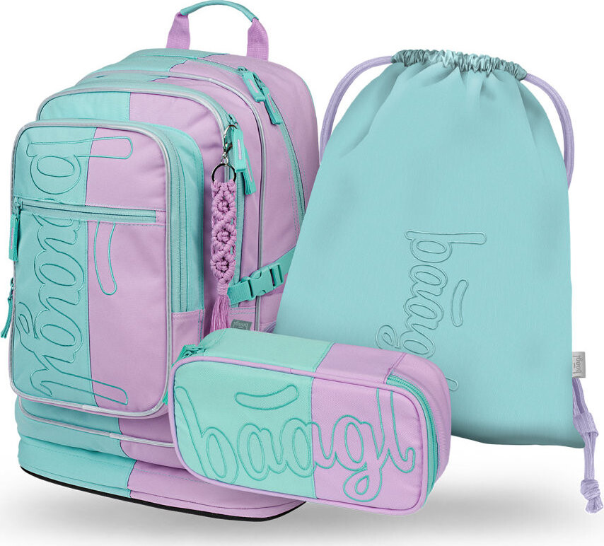 BAAGL SET 3 Cubic Sweet: batoh, penál, sáček