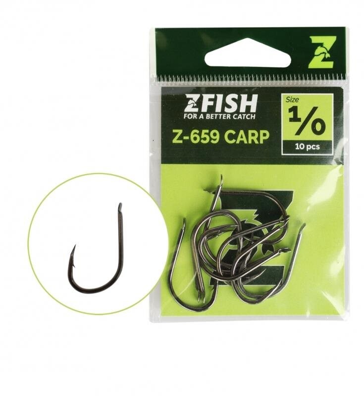 Zfish Carp Hooks Z-659 Veľkosť1 10 ks