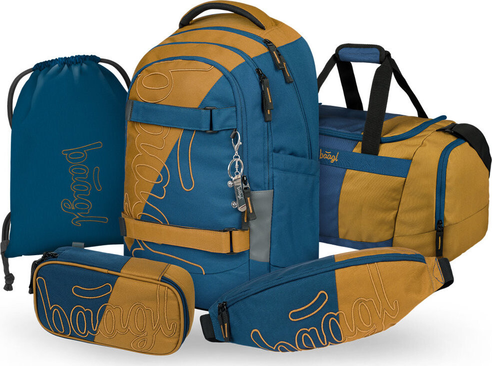 BAAGL SET 5 Skate Max Duo: batoh, penál, sáček, sportovní taška, ledvinka GRS