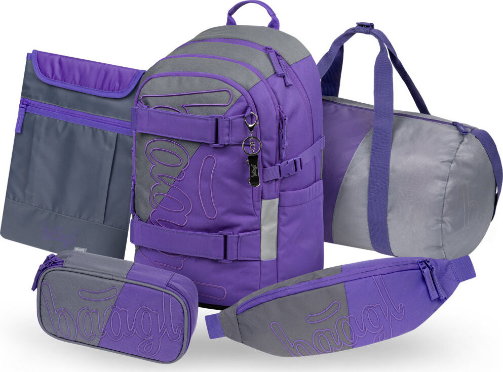 BAAGL SET 5 Skate Dual: batoh, penál, sportovní taška, ledvinka, obal na notebook GRS