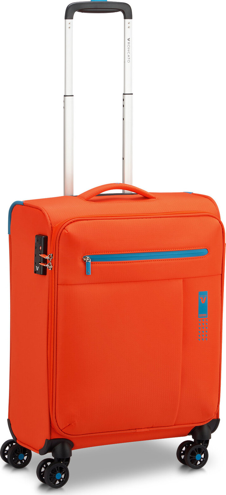 Roncato LITE SOFT S, jasně oranžový, 55 × 40 × 20 cm, 4 kolečka