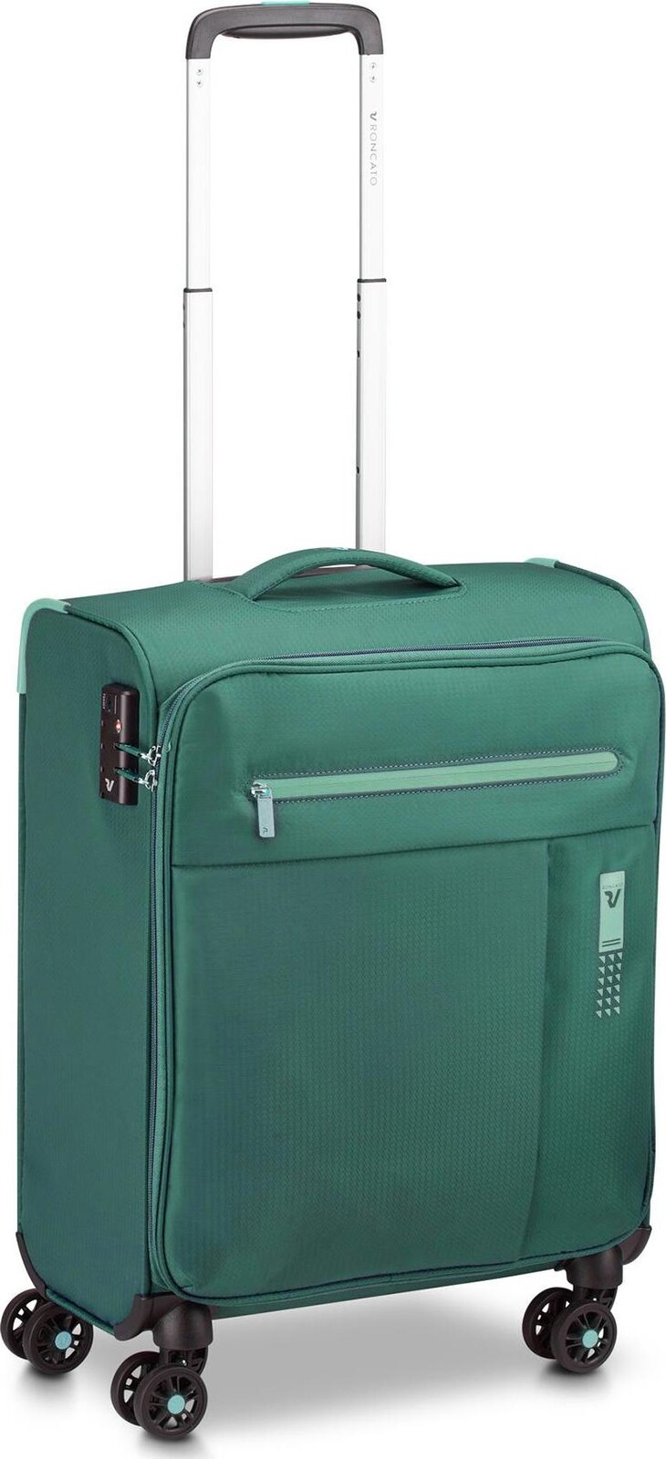 Roncato LITE SOFT S, zelený, 55 × 40 × 20 cm, 4 kolečka