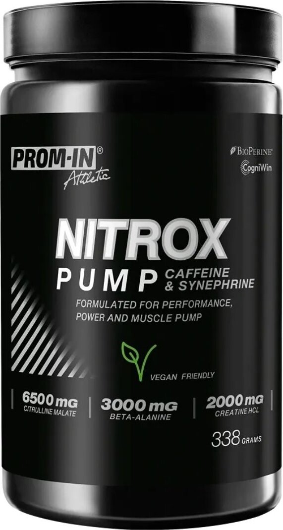 PROM-IN Nitrox Pump Caffeine & Synephrine 338 g Malina/citrón
