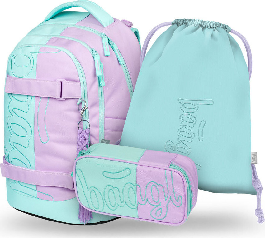 BAAGL SET 3 Skate Max Sweet: batoh, penál, sáček GRS