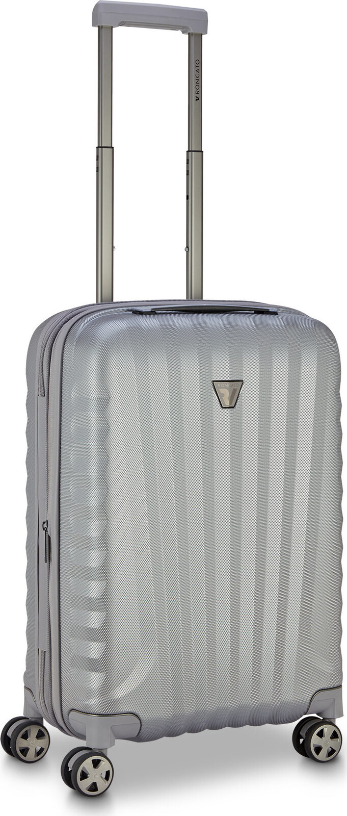 Roncato cestovní kufr Uno Premium 3.0 S 60 × 40 × 20/25 cm stříbrný