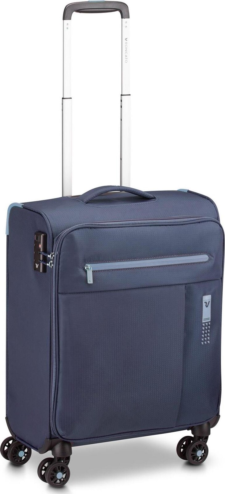 Roncato LITE SOFT S, modrý, 55 × 40 × 20 cm, 4 kolečka