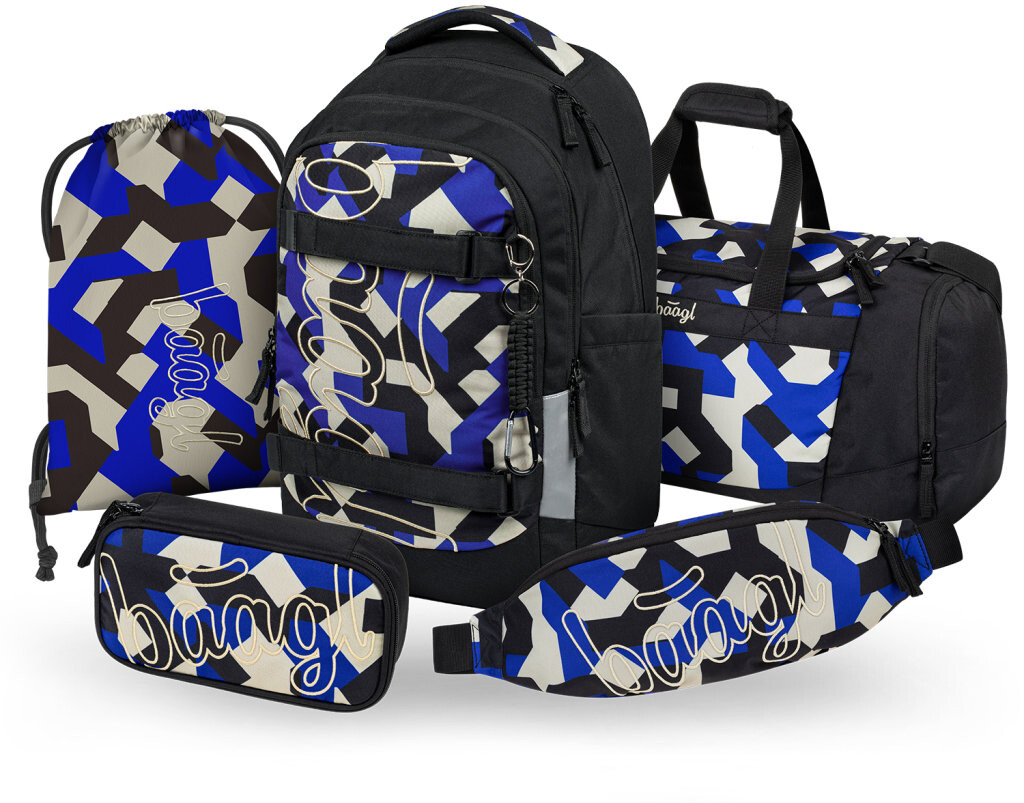 BAAGL SET 5 Skate Max Variety: batoh, penál, sáček, sportovní taška, ledvinka GRS