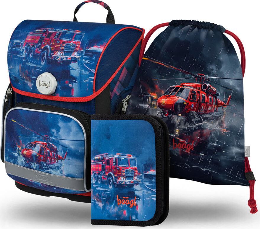 BAAGL SET 3 Ergo Záchranáři: aktovka, penál, sáček