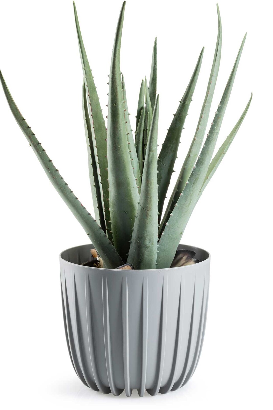 Květináč STRIPPED 17,8x15,6 cm šedý