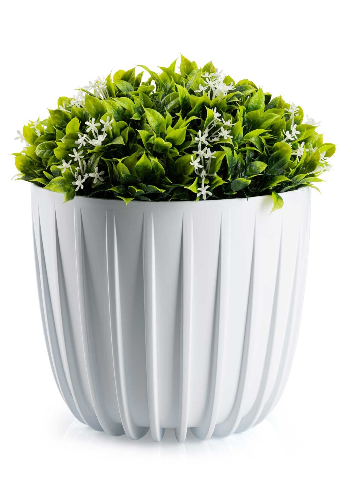 Květináč STRIPPED 23,8x20,9 cm bílý