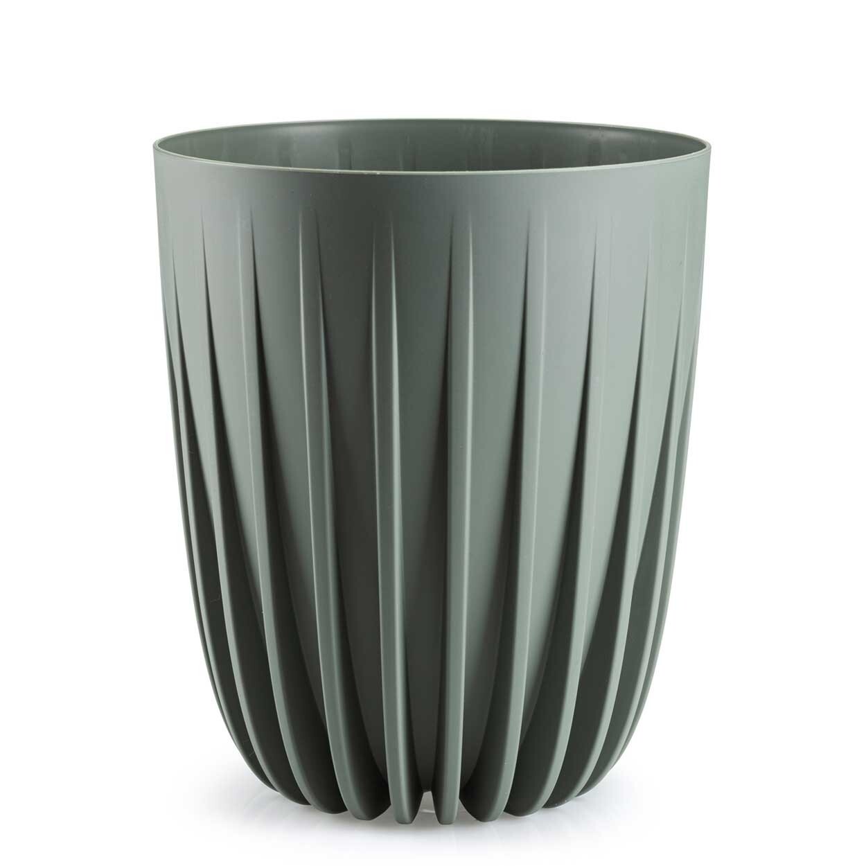 Květináč STRIPPED 25x30 cm šedozelený