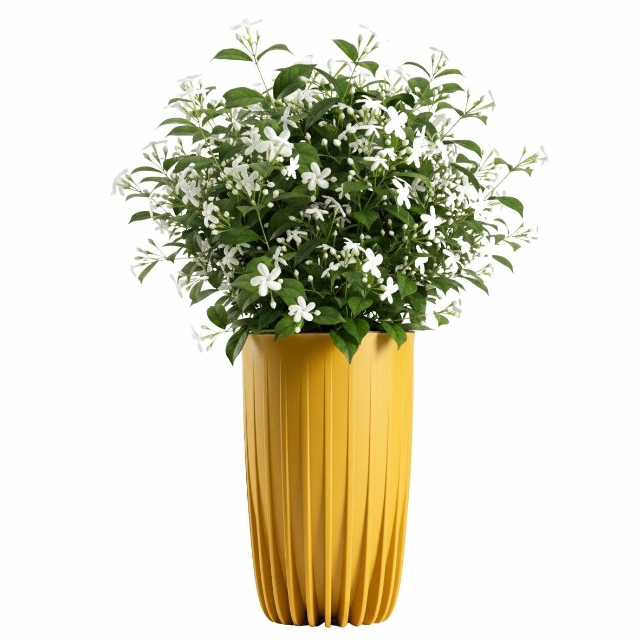 Květináč STRIPPED Eco 29,3x51,5 cm žlutý