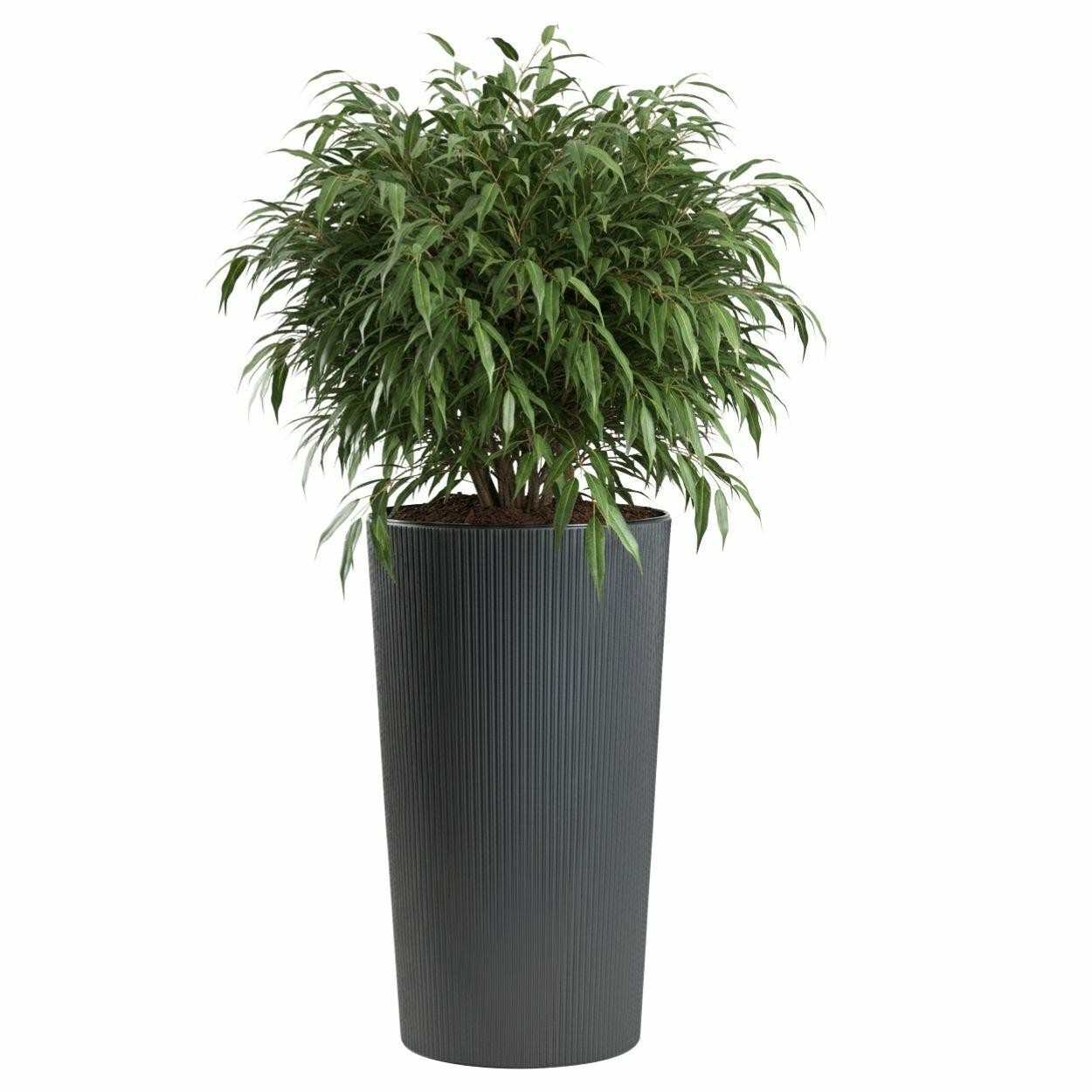 Plastový květináč URBANIKA ECO 75x40,9 cm antracitový