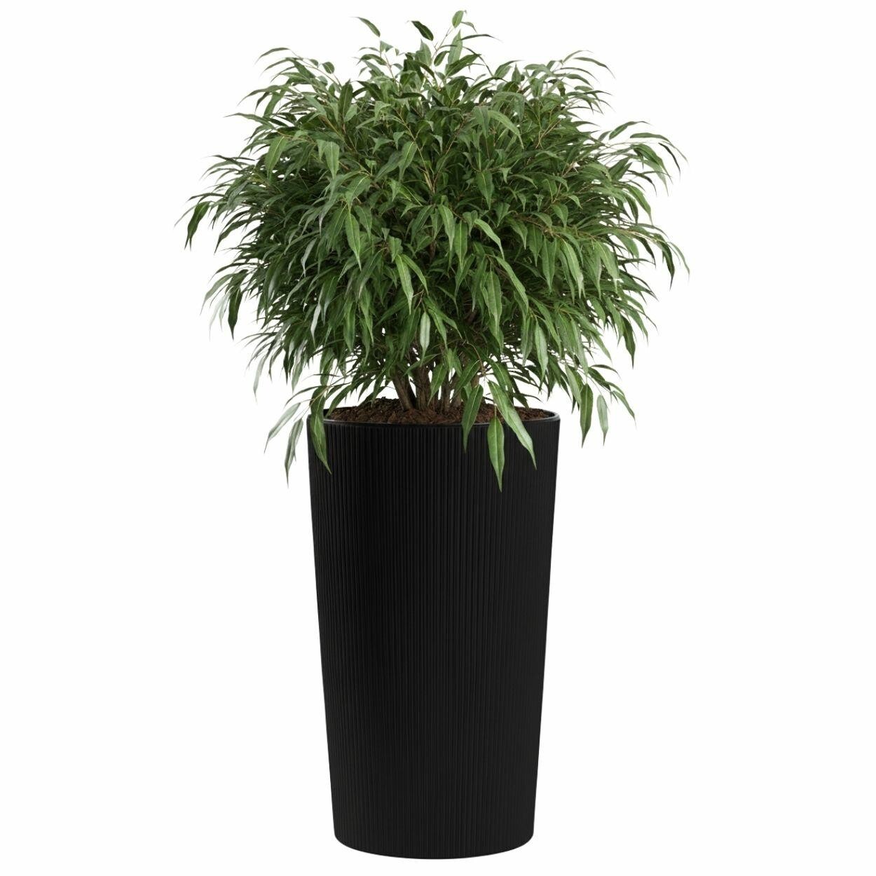 Plastový květináč URBANIKA ECO 75x40,9 cm černý