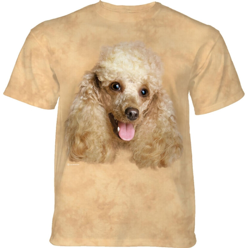 Tričko unisex The Mountain Happy Poodle Portrait (Pudl) - žlté, 4XL