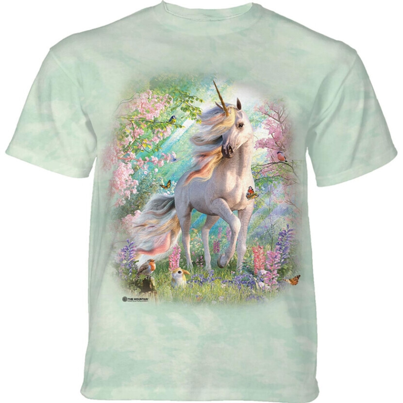 Tričko unisex The Mountain Enchanted Unicorn (jednorožec) - svetlo zelené, 3XL