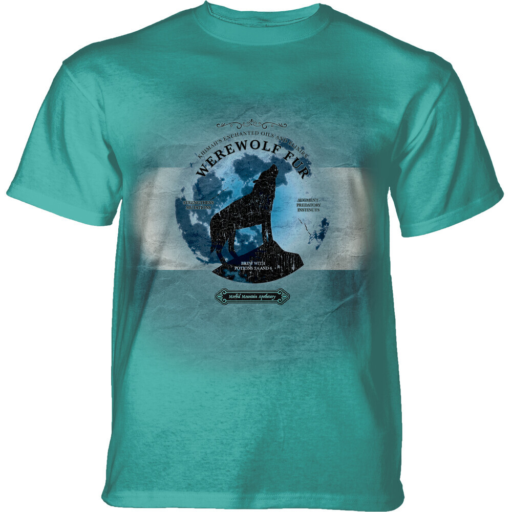 Tričko unisex The Mountain Werewolf Fur (vlk) - modré, 4XL