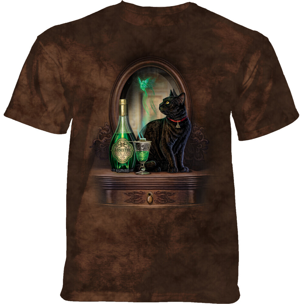 Tričko unisex The Mountain Absinthe Cat (mačka) - hnedé, 4XL