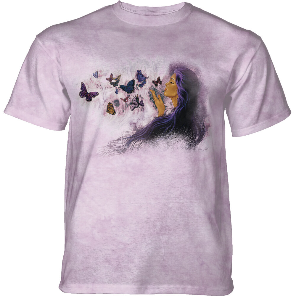 Tričko unisex The Mountain Flights Of Fancy (motýle) - ružové, 3XL