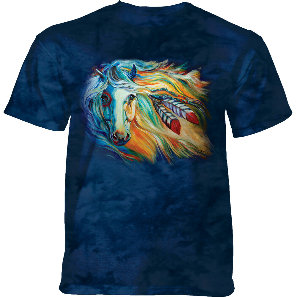 Tričko unisex The Mountain War Horse Breacking Dawn (kôň) - modré, 5XL