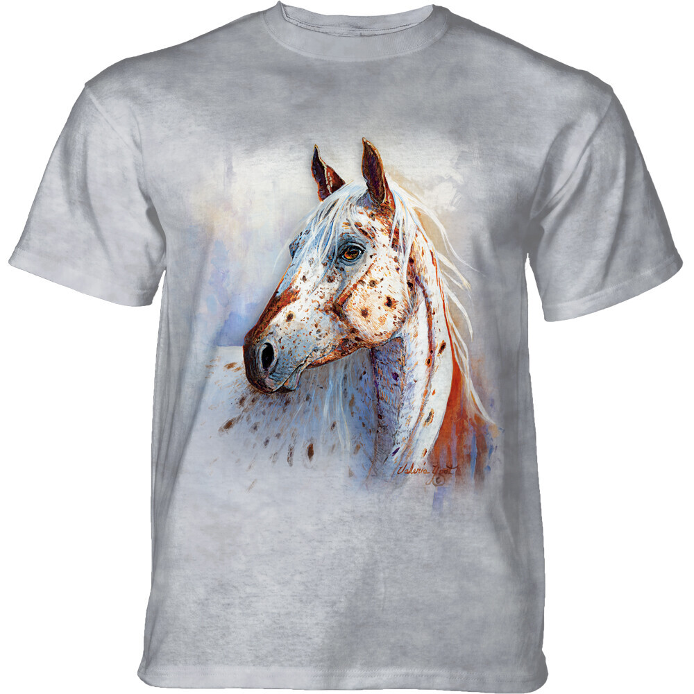 Tričko unisex The Mountain Appaloosa Soul (kôň) - biele, 5XL