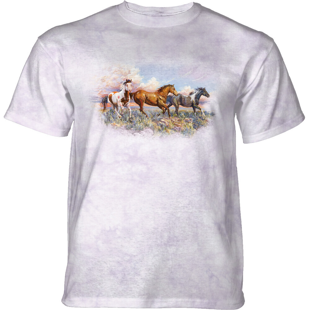 Tričko unisex The Mountain Race The Wind (kone) - biele, 5XL