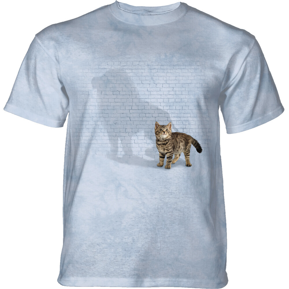Tričko unisex The Mountain Shadow Of Power Cat (mačka) - svetlo modré, 5XL