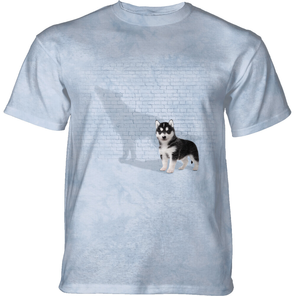 Tričko unisex The Mountain Shadow Of Greatness Husky (Sibírsky husky) - svetlo modré, 5XL