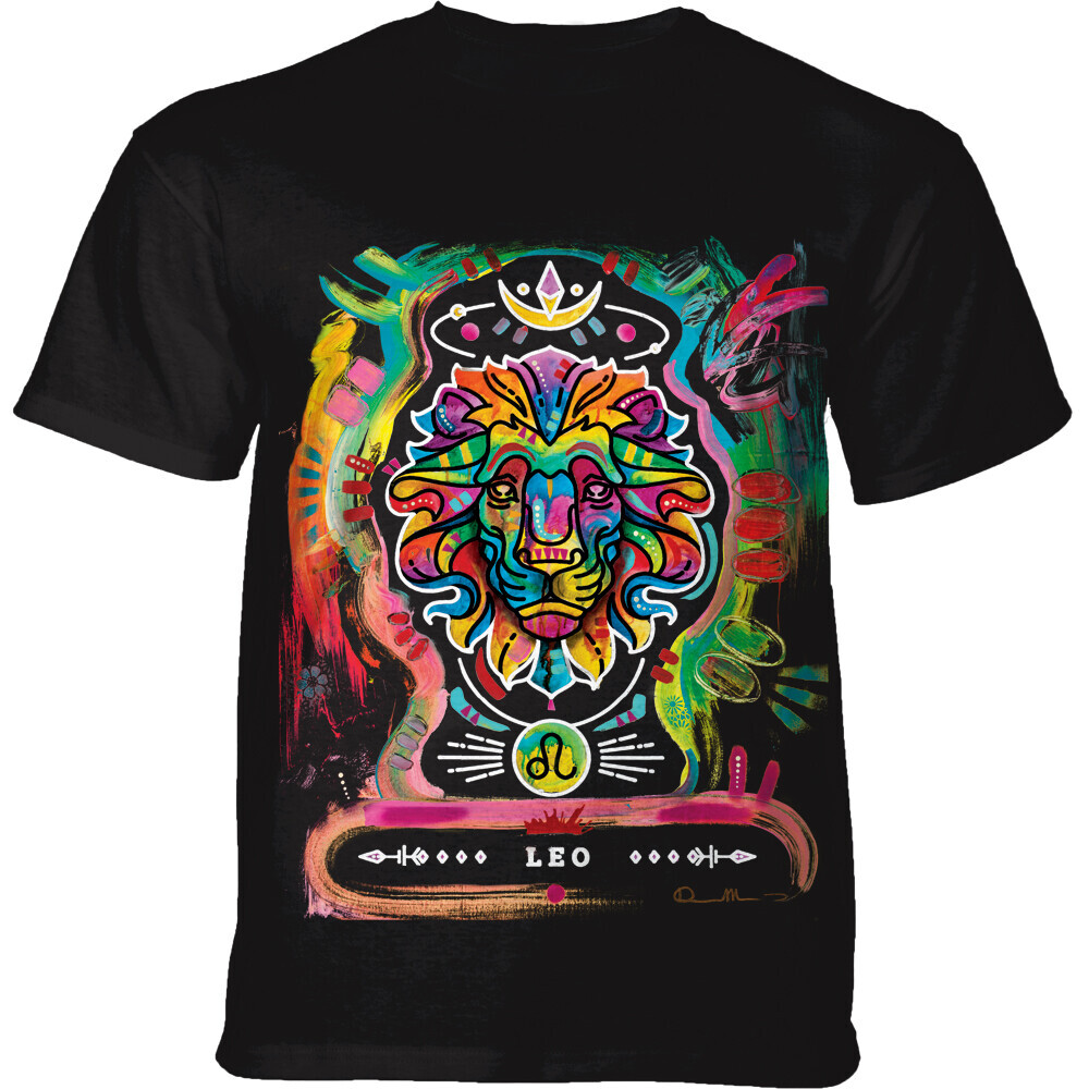 Tričko unisex The Mountain Russo Leo (lev) - čierne, M