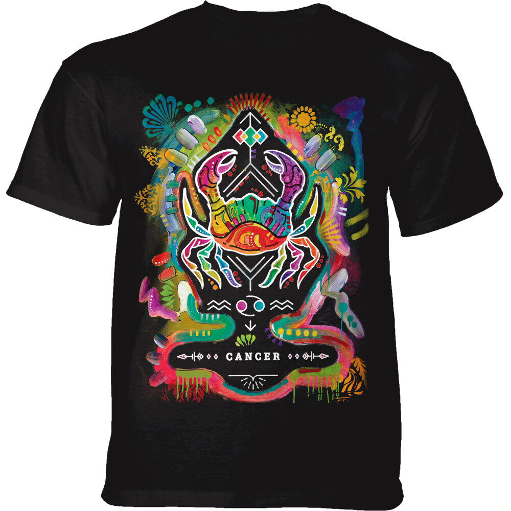 Tričko unisex The Mountain Russo Cancer (rak) - čierne, M