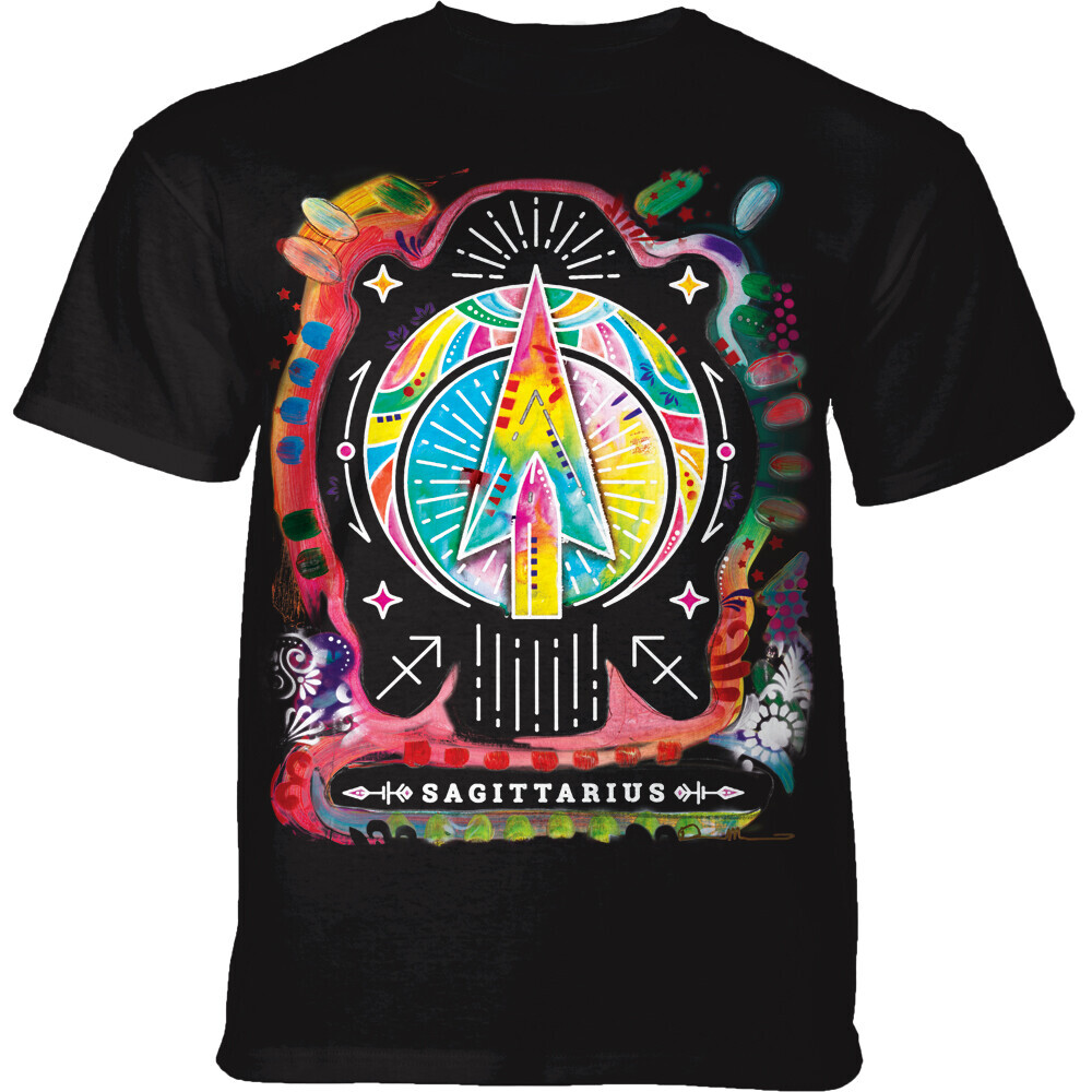 Tričko unisex The Mountain Russo Sagittarius (strelec) - čierne, M