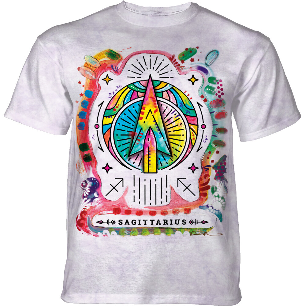 Tričko unisex The Mountain Russo Sagittarius (strelec) - biele, M