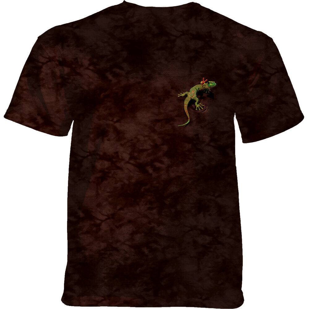 Tričko unisex The Mountain Pocket Gecko (gekon) - hnedé, 5XL