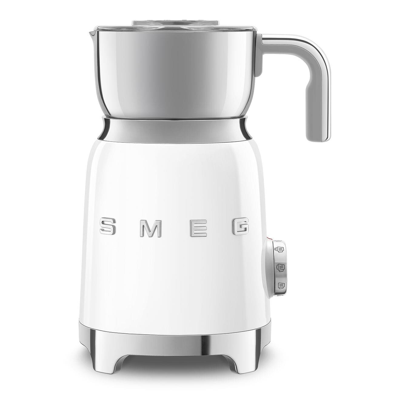 Smeg MFF11WHEU napeňovač mlieka, 500 W, 600 ml / 2, 5 šálky, horúca čokoláda / mlieko, ľahká pena, biely